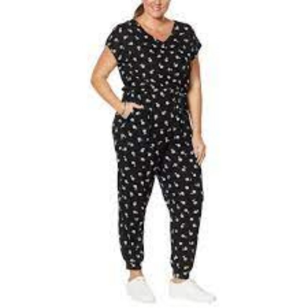 Comfort Code Stretch Jersey Jogger Jumpsuit Daisy